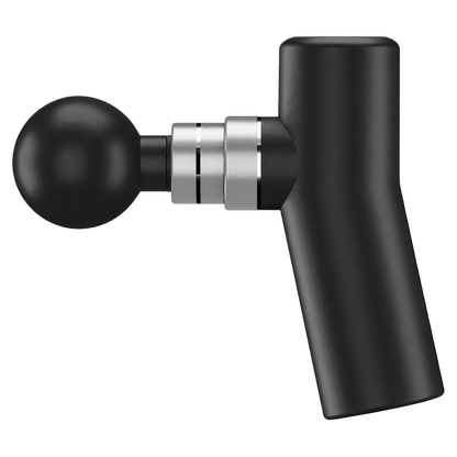 Mini Percussion Massager in the silver finish, ball head fitted