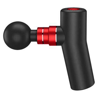 Mini Percussion Massager in red, ball head fitted