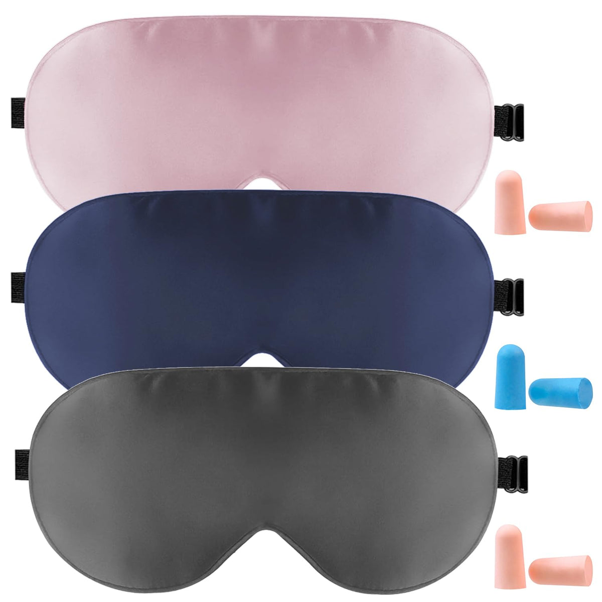 3 Pack Silk Eye Masks